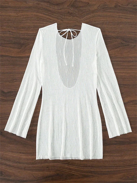 DRAPED TUNIC COVER-UP